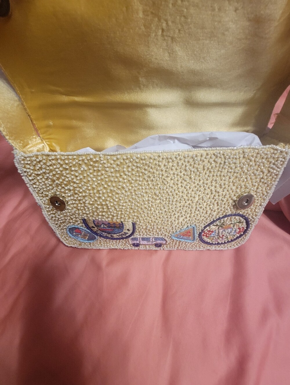 NWT Travel Adventure NEW YORK ROUTE 66 Beaded bag Handmade in India TikTok Viral - Picture 5 of 8